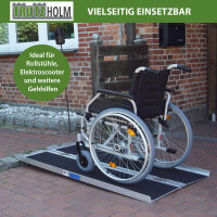 TRUTZHOLM Rollstuhlrampe 152 cm Traglast 272 kg Alu klappbar Antirutsch beschichtet Schwellenrampe