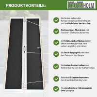 TRUTZHOLM Rollstuhlrampe 152 cm Traglast 272 kg Alu klappbar Antirutsch beschichtet Schwellenrampe