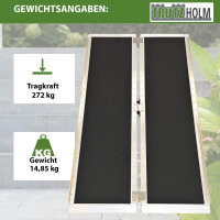 TRUTZHOLM Rollstuhlrampe klappbar 184 cm Traglast 272 kg Alu Antirutsch beschichtet Schwellenrampe