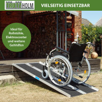TRUTZHOLM Rollstuhlrampe klappbar 184 cm Traglast 272 kg Alu Antirutsch beschichtet Schwellenrampe