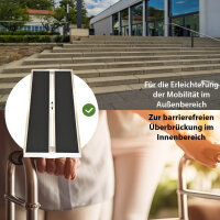 TRUTZHOLM Rollstuhlrampe klappbar 184 cm Traglast 272 kg Alu Antirutsch beschichtet Schwellenrampe