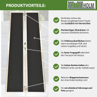 TRUTZHOLM Rollstuhlrampe klappbar 184 cm Traglast 272 kg Alu Antirutsch beschichtet Schwellenrampe
