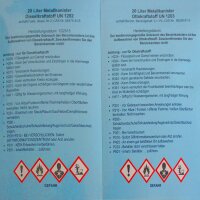 5x Metallkanister 20l Kanister Benzinkanister + 1x Ausgießer