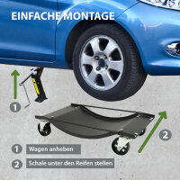 4x Rangierhilfe Rangierschale  für PKW Rangierroller Rangierwagenheber Wagenheber