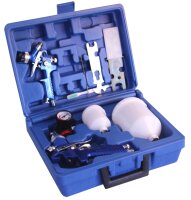 2x HVLP Spraypistole Lackierpistole Set Druckminderer Koffer Spritzpistole