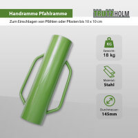 Handramme 60cm 18kg Ø 14,5 cm aus Stahl Handpfahlramme Pfahlramme Zaunpfahlramme Pfostenramme