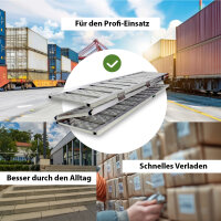DREIBREIT by TRUTZHOLM Alu Auffahrrampe 175 cm 2-fach klappbar Tragkraft 1020kg gelocht Verladerampe