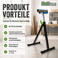 2x Rollenbock 90 kg höhenverstellbar bis 109cm 30 cm Rollenbreite klappbar Schnellverschluss