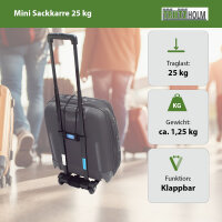 Mini Sackkarre klappbar Koffer - Trolley 25 kg Gepäckkarre Griff höhenverstellbar Transportkarre Getränkekisten