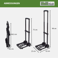 Mini Sackkarre klappbar Koffer - Trolley 25 kg Gepäckkarre Griff höhenverstellbar Transportkarre Getränkekisten