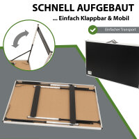 Multifunktionstisch 3er-Set 100 x 60 cm Tapeziertisch 90kg Gesamtbelastung höhenverstellbar Camping