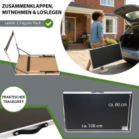 Multifunktionstisch 3er-Set 100 x 60 cm Tapeziertisch 90kg Gesamtbelastung höhenverstellbar Camping
