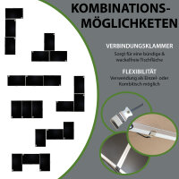 Multifunktionstisch 3er-Set 100 x 60 cm Tapeziertisch 90kg Gesamtbelastung höhenverstellbar Camping