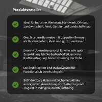 Kettenzug triangel 3t Traglast - 3m Hubhöhe - Doppelbremse HSC Flaschenzug Hebezug