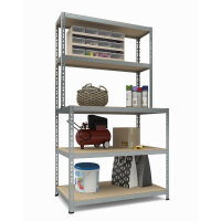 TKT Schwerlastregal Steckregal 180x100x60/30 3+2cm 175/100kg 5Böden Work System
