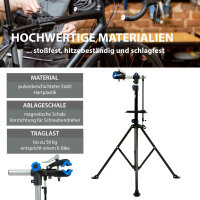 Fahrradmontageständer höhenverstellbar 50 kg Stahl magnetische schwarz