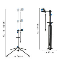 Fahrradmontageständer höhenverstellbar 50 kg Stahl magnetische schwarz
