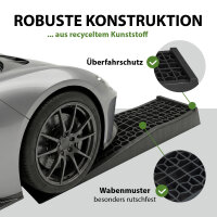 2x Auffahrrampen Kunststoff Traglast 3 t Ausgleichskeil extra flach für PKW Wohnwagen Wohnmobil