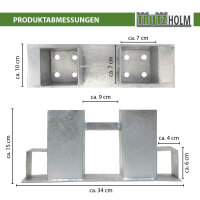 Holzstapelhilfe feuerverzinkter Stahl 34x10x15 cm Holzstapelhalter Brennholzregal
