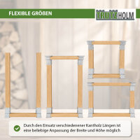 2er Set Holzstapelhilfe feuerverzinkter Stahl 34x10x15 cm Holzstapelhalter