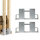 2er Set Holzstapelhilfe feuerverzinkter Stahl 34x10x15 cm Holzstapelhalter