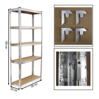 Steckregal 180x90x30 cm 2er Set Schwerlastregal 875kg Lagerregal Kellerregal Metallregal Garagenregal