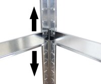 Steckregal 180x90x30 cm 2er Set Schwerlastregal 875kg Lagerregal Kellerregal Metallregal Garagenregal