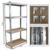 Schwerlastregal 160x80x40 cm 2er Set Lagerregal Kellerregal Metallregal Garagenregal