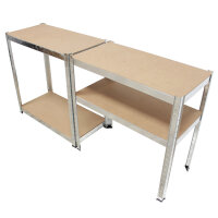 Schwerlastregal 160x80x40 cm 2er Set Lagerregal Kellerregal Metallregal Garagenregal