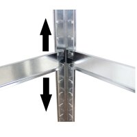 Schwerlastregal 160x80x40 cm 2er Set Lagerregal Kellerregal Metallregal Garagenregal