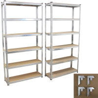 TRUTZHOLM Schwerlastregal 2er Set 200x100x30 cm verzinkt...