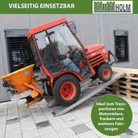 TRUTZHOLM Auffahrrampe Alu 250 cm 500 kg 26 cm breit Anti Rutsch gelocht Motorradrampe Verladerampe