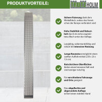 TRUTZHOLM Auffahrrampe Alu 250 cm 500 kg 26 cm breit Anti Rutsch gelocht Motorradrampe Verladerampe