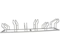 Fahrradständer für 4 oder 6 Fahrräder höhenversetzt Stahl feuerverzinkt grau Bodenparker Reihenparker