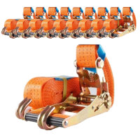 10x Profi Ratschen Spanngurt Spanngurte Zurrgurt 2-tlg 5m...