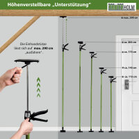 5 x Einhandstütze Montagestütze Deckenstütze Teleskopstütze bis 290cm