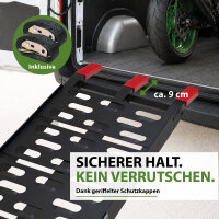 TRUTZHOLM 2x Auffahrrampe klappbar 228 cm Traglast 680 kg Alu schwarz gelocht Rampen Motorradrampe