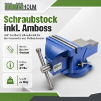 Schraubstock parallel 360° drehbar mit Amboss für Werkbank 200 mm / 8"