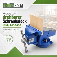 Schraubstock parallel 360° drehbar mit Amboss für Werkbank 200 mm / 8"