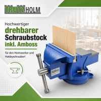 Schraubstock parallel 360° drehbar mit Amboss für Werkbank 200 mm / 8"