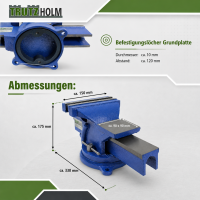 Schraubstock parallel 360° drehbar mit Amboss für Werkbank 150 mm / 6"