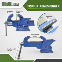 Schraubstock parallel 360° drehbar mit Amboss für Werkbank 150 mm / 6"