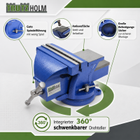 Schraubstock parallel 360° drehbar mit Amboss für Werkbank 150 mm / 6"