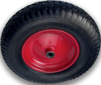 Schubkarrenrad 390x95 mm 4.80 4.00-8  luftbereifung inkl. Achse Ersatzrad 4PR Metallfelge 200 kg