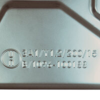 3x Metallkanister silber 20 Liter inkl. Ausgießer Benzin Diesel