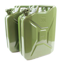 2x Benzinkanister Kraftstoffkanister Metall 20 Liter...