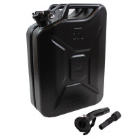 Metallkanister schwarz 20 Liter inkl. Ausgießer +...