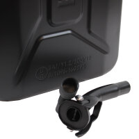 Metallkanister schwarz 20 Liter inkl. Ausgießer + Halter Benzin Diesel