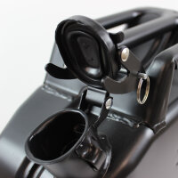 Metallkanister schwarz 20 Liter inkl. Ausgießer + Halter Benzin Diesel