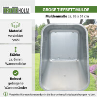 2-Rad Schubkarre verzinkt 110L Gartenkarre Baukarre kippsicher PU Räder pannensicher